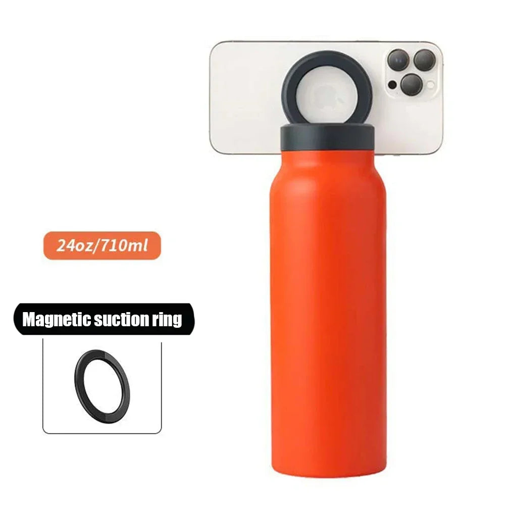 Insulated Water Bottle with Magnetic Phone Holder 750ml