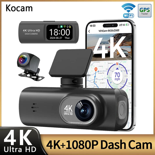 UHD 4K Dash Cam Dual Lens Driving Recorder Car