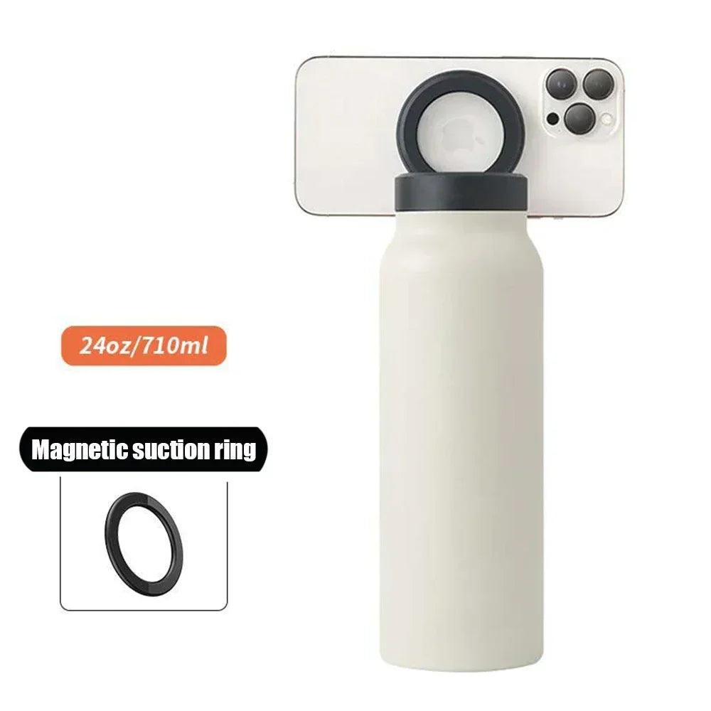 Insulated Water Bottle with Magnetic Phone Holder 750ml