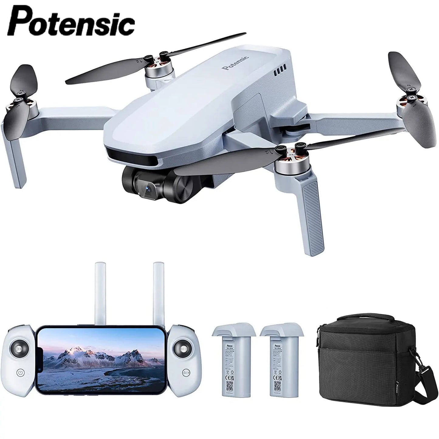 Potensic C0 Single Axis Gimbal 4K GPS Drones for Adults and Beginners